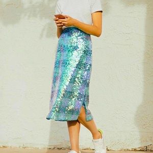 Anthropologie Maeve Sequin Skirt 12